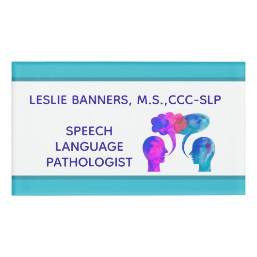 Kleurrijke, Leuke Custom SLP Naambadge (Voorkant)