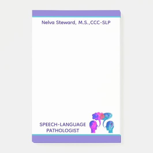 Kleurrijke, Leuke Custom SLP Post het Notities Post-it® Notes (Voorkant)