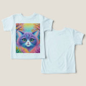 Kleurrijke Leuke Dier Print T-shirt (Ontwerp Voorkant & Achterkant)