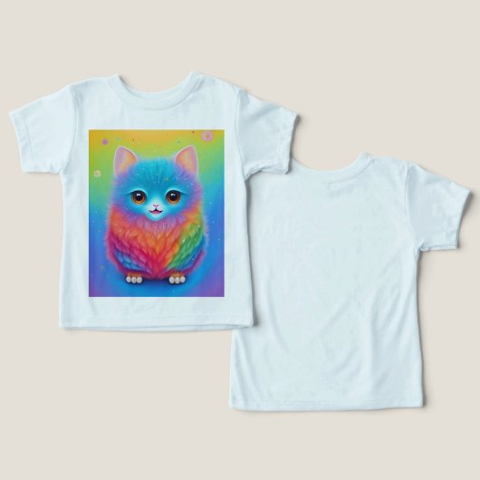 Kleurrijke Leuke Dier Print T-shirt (Ontwerp Voorkant & Achterkant)