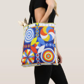 Kleurrijke, leuke en bespeelbare spelbord-tas tote bag (Dichtbij)