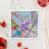 KLEURRIJKE LEUKE FLYING KITES MONOGRAM PARTY SERVETTEN (Insitu)