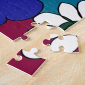 Kleurrijke, Leuke, Funky Doodle Kunstpuzzel Legpuzzel (Zijkant)