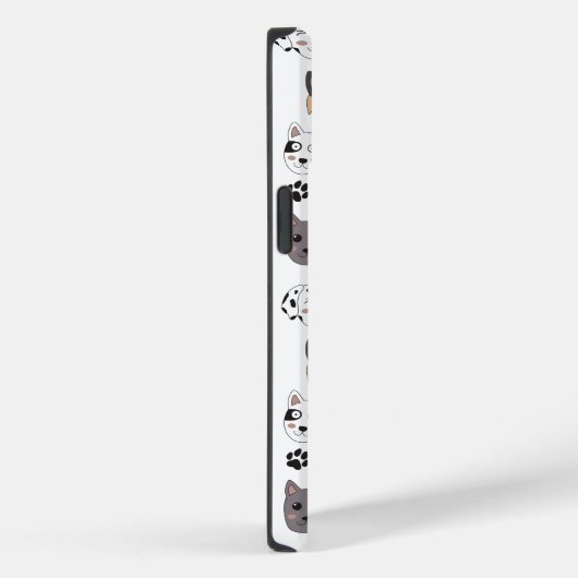 Kleurrijke Leuke Grappige Honden & Dog Paw Monogra Case-Mate iPhone Case (Achterkant / Rechts)