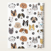 Kleurrijke Leuke Grappige Honden & Dog Paw Monogra Planner (Achterkant)