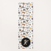 Kleurrijke Leuke Grappige Honden & Dog Paw Monogra Yogamat (Voorkant)