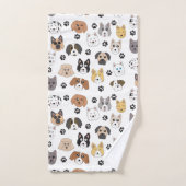 Kleurrijke Leuke Grappige Honden & Hond Paw Patroo Bad Handdoek (Handdoek)