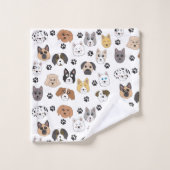 Kleurrijke Leuke Grappige Honden & Hond Paw Patroo Bad Handdoek (Wasdoekje)