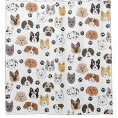 Kleurrijke Leuke Grappige Honden & Hond Paw Patroo Douchegordijn (Voorkant)