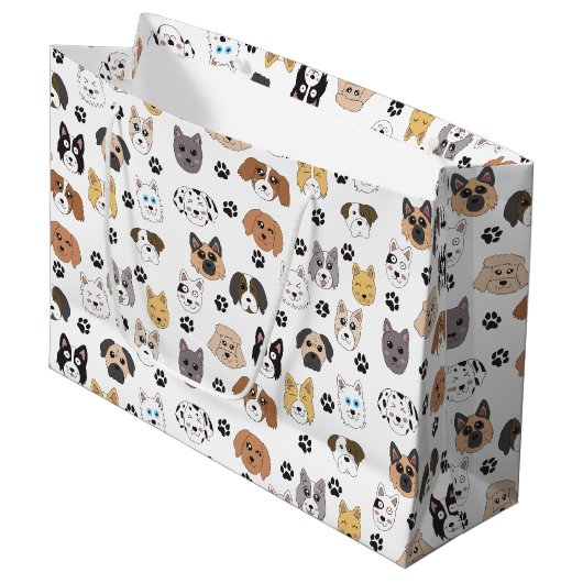 Kleurrijke Leuke Grappige Honden & Hond Paw Patroo Groot Cadeauzakje (Voorkant Gekanteld)