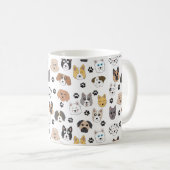 Kleurrijke Leuke Grappige Honden & Hond Paw Patroo Koffiemok (Voorkant rechts)