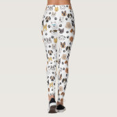Kleurrijke Leuke Grappige Honden & Hond Paw Patroo Leggings (Achterkant)