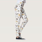 Kleurrijke Leuke Grappige Honden & Hond Paw Patroo Leggings (Rechts)