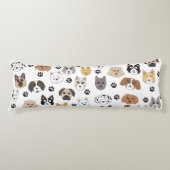 Kleurrijke Leuke Grappige Honden & Hond Paw Patroo Lichaamskussen (Voorkant)