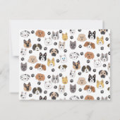 Kleurrijke Leuke Grappige Honden & Hond Paw Patroo Notitiekaartje (Achterkant)