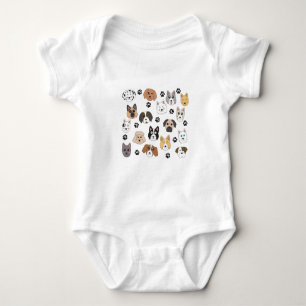 Kleurrijke Leuke Grappige Honden & Hond Paw Patroo Romper