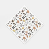 Kleurrijke Leuke Grappige Honden & Hond Paw Patroo Servet (Hoek)