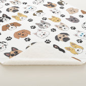 Kleurrijke Leuke Grappige Honden & Hond Paw Patroo Sherpa Deken (3/4)