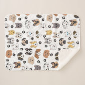 Kleurrijke Leuke Grappige Honden & Hond Paw Patroo Sherpa Deken (Voorkant (horizontaal))