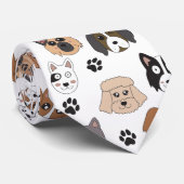 Kleurrijke Leuke Grappige Honden & Hond Paw Patroo Stropdas (Opgerold)