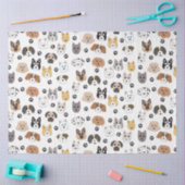 Kleurrijke Leuke Grappige Honden & Hond Paw Patroo Tissuepapier (Craft)