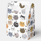 Kleurrijke Leuke Grappige Katten & Paw Patroon Bedankdoosjes (Geopend)