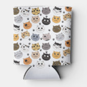 Kleurrijke Leuke Grappige Katten & Paw Patroon Blikjeskoeler (Voorkant)