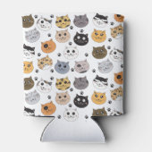 Kleurrijke Leuke Grappige Katten & Paw Patroon Blikjeskoeler (Achterkant)