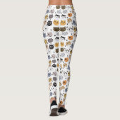 Kleurrijke Leuke Grappige Katten & Paw Patroon Leggings (Achterkant)