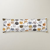 Kleurrijke Leuke Grappige Katten & Paw Patroon Lichaamskussen (Achterkant)