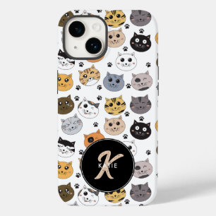 Kleurrijke Leuke Grappige Katten & Paw Patroon Mon Case-Mate iPhone 14 Hoesje