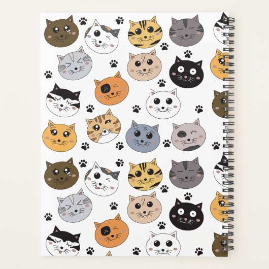 Kleurrijke Leuke Grappige Katten & Paw Patroon Mon Planner (Achterkant)