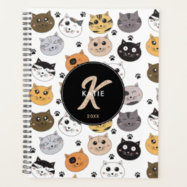 Kleurrijke Leuke Grappige Katten & Paw Patroon Mon Planner
