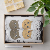 Kleurrijke Leuke Grappige Katten & Paw Patroon Tissuepapier (Geschenk)