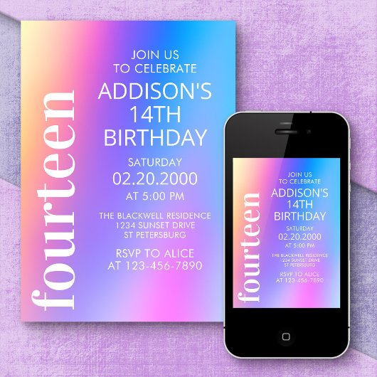 Kleurrijke leuke meiden verjaardag kaart