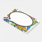 Kleurrijke Leuke Moderne Gepersonaliseerde Spraakb Post-it® Notes (Schuin)