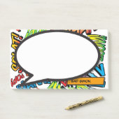 Kleurrijke Leuke Moderne Gepersonaliseerde Spraakb Post-it® Notes (Op bureau)