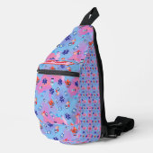 Kleurrijke Leuke Print Type 1 Diabetisch Sling Bag (Rechterhoek)