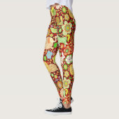 Kleurrijke Leuke Retro Bloemen & Dieren Patroon Leggings (Links)