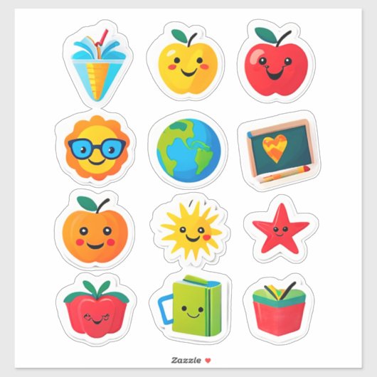 Kleurrijke Leuke Schoolstickerset Sticker (Vel)