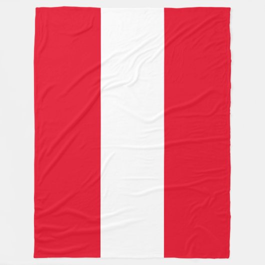 Kleurrijke Leuke Sportieve Heldere Rode Witte Bred Fleece Deken (Voorkant)