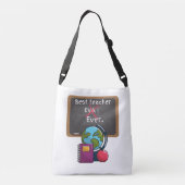Kleurrijke leuke Tas Beste leraar ooit in een boek (Achterkant)