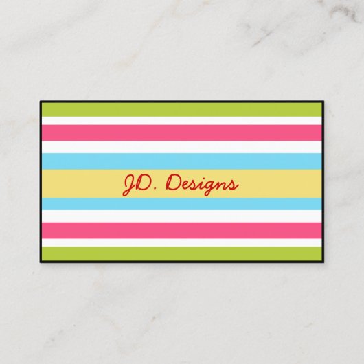 Kleurrijke leuke visitekaartjes (Achterkant)