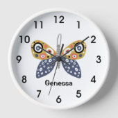 Kleurrijke leuke vlinder blauw gele stippen streep (Voorkant)