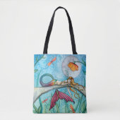 Kleurrijke Leuke Zeemeerminkunst van Molly Harriso Tote Bag (Voorkant)
