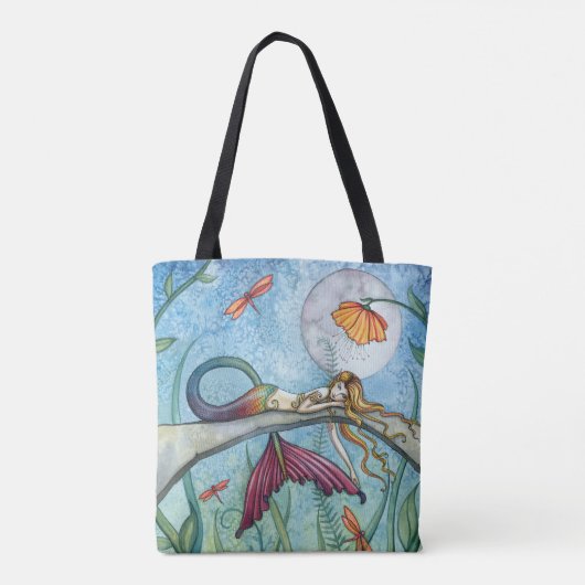 Kleurrijke Leuke Zeemeerminkunst van Molly Harriso Tote Bag (Achterkant)