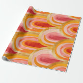 Kleurrijke leven grillige kerst boog vormen cadeaupapier (Uitgerold)