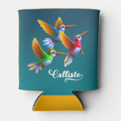 Kleurrijke levende vogels in de vlucht blikjeskoeler (Voorkant)