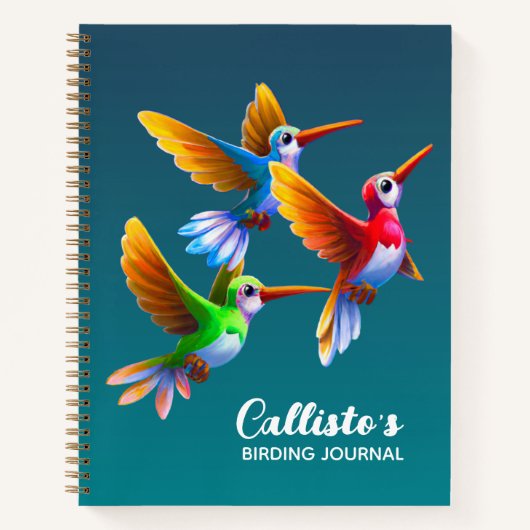 Kleurrijke levende vogels in de vlucht notitieboek (Voorkant)