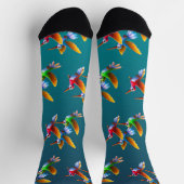 Kleurrijke levende vogels in de vlucht sokken (Top)